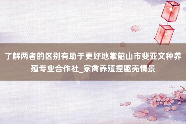 了解两者的区别有助于更好地掌韶山市斐亚文种养殖专业合作社_家禽养殖捏躯壳情景